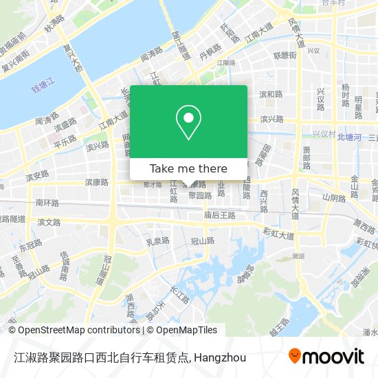 江淑路聚园路口西北自行车租赁点 map