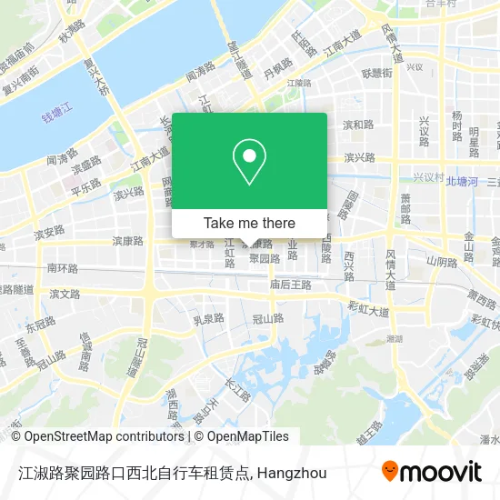 江淑路聚园路口西北自行车租赁点 map