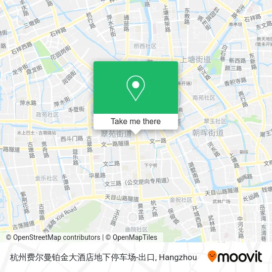 杭州费尔曼铂金大酒店地下停车场-出口 map