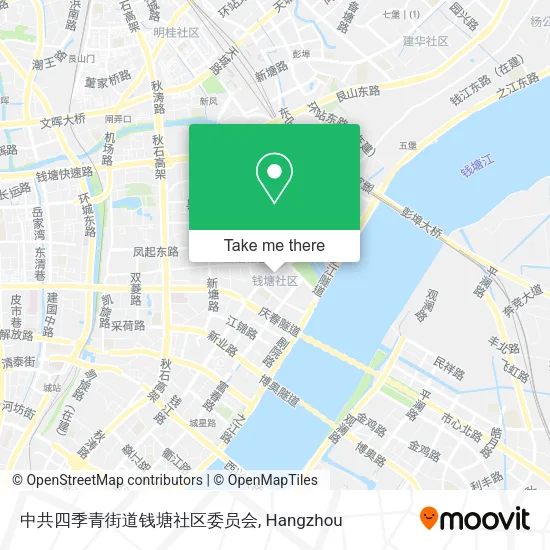 中共四季青街道钱塘社区委员会 map