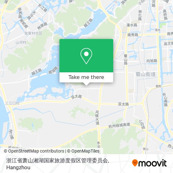 浙江省萧山湘湖国家旅游度假区管理委员会 map