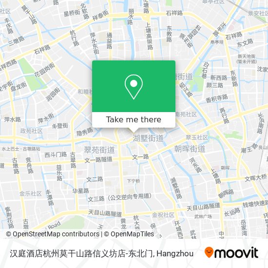 汉庭酒店杭州莫干山路信义坊店-东北门 map