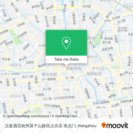 汉庭酒店杭州莫干山路信义坊店-东北门 map