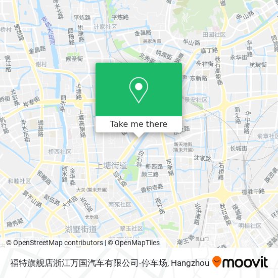 福特旗舰店浙江万国汽车有限公司-停车场 map