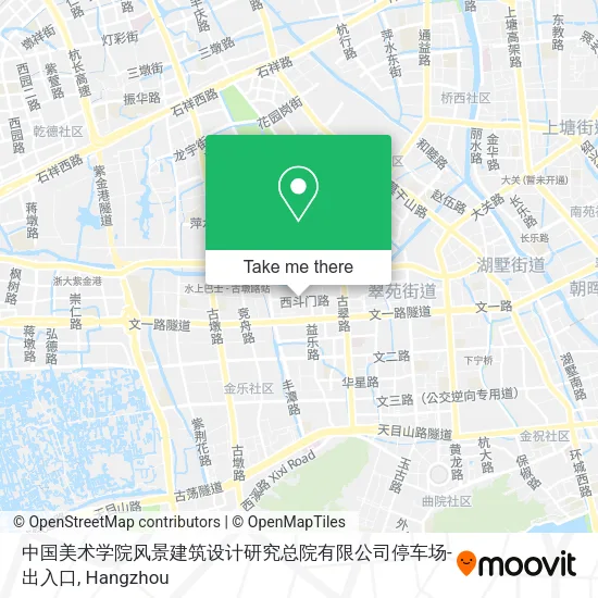 中国美术学院风景建筑设计研究总院有限公司停车场-出入口 map