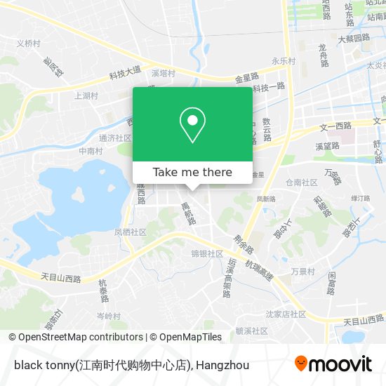 black tonny(江南时代购物中心店) map