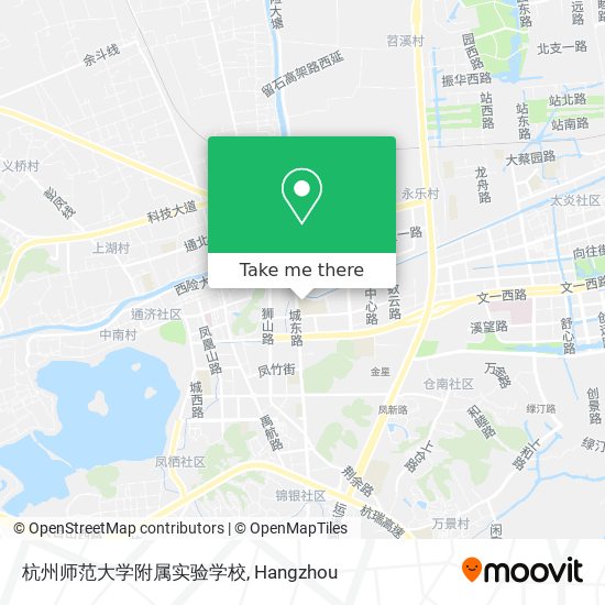 杭州师范大学附属实验学校 map