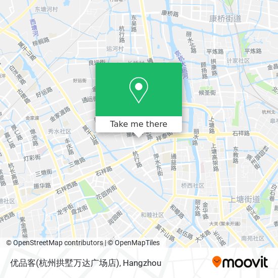 优品客(杭州拱墅万达广场店) map