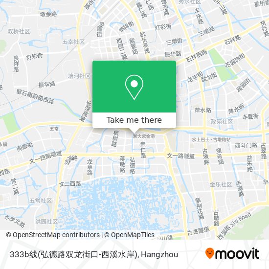 333b线(弘德路双龙街口-西溪水岸) map