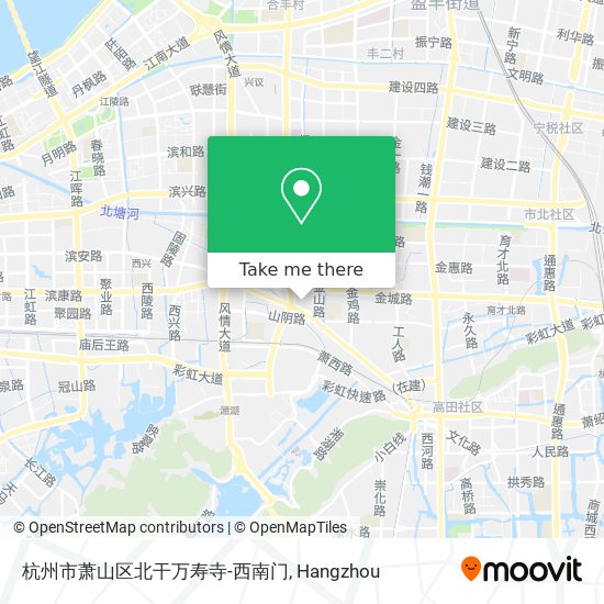 杭州市萧山区北干万寿寺-西南门 map
