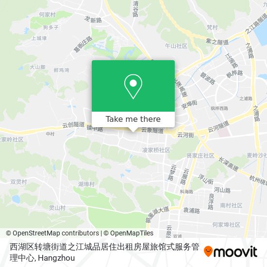 西湖区转塘街道之江城品居住出租房屋旅馆式服务管理中心 map