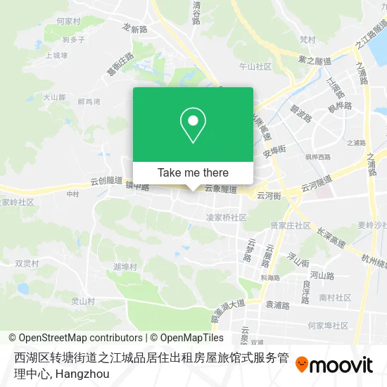 西湖区转塘街道之江城品居住出租房屋旅馆式服务管理中心 map