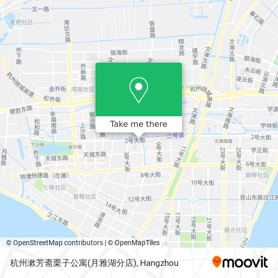 杭州漱芳斋栗子公寓(月雅湖分店) map