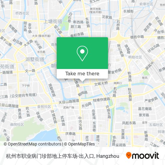 杭州市职业病门珍部地上停车场-出入口 map