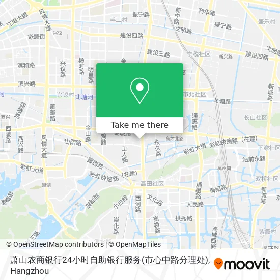 萧山农商银行24小时自助银行服务(市心中路分理处) map