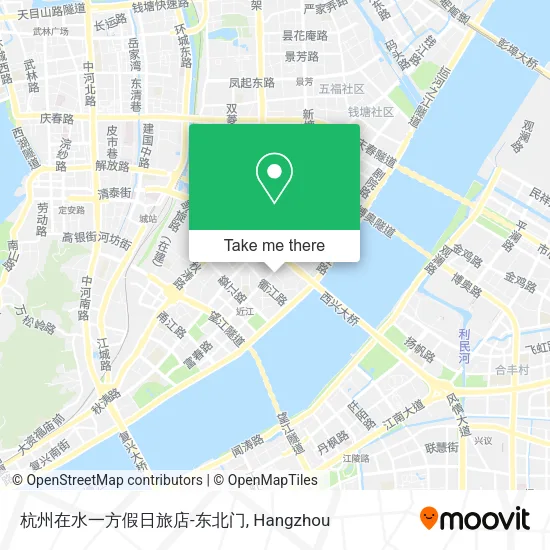 杭州在水一方假日旅店-东北门 map