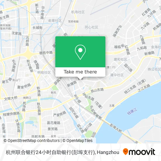 杭州联合银行24小时自助银行(彭埠支行) map