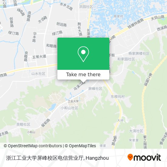 浙江工业大学屏峰校区电信营业厅 map