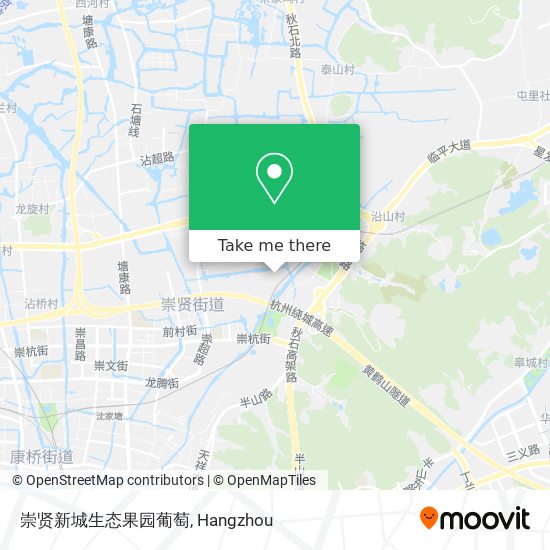 崇贤新城生态果园葡萄 map