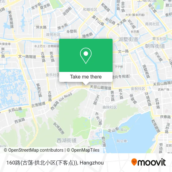 160路(古荡-拱北小区(下客点)) map