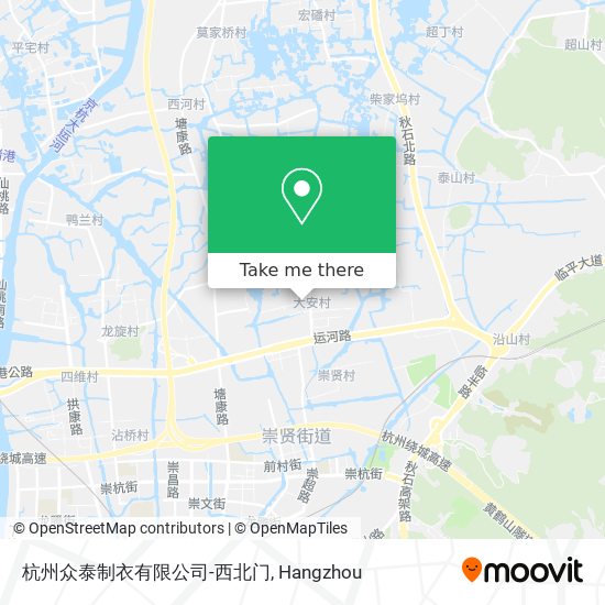 杭州众泰制衣有限公司-西北门 map