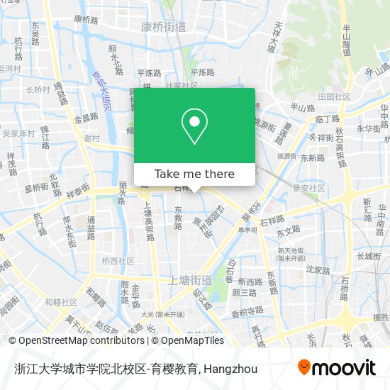 浙江大学城市学院北校区-育樱教育 map