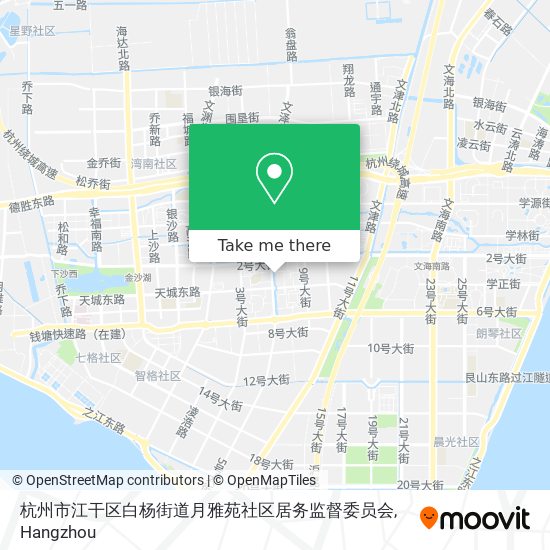 杭州市江干区白杨街道月雅苑社区居务监督委员会 map