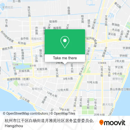 杭州市江干区白杨街道月雅苑社区居务监督委员会 map