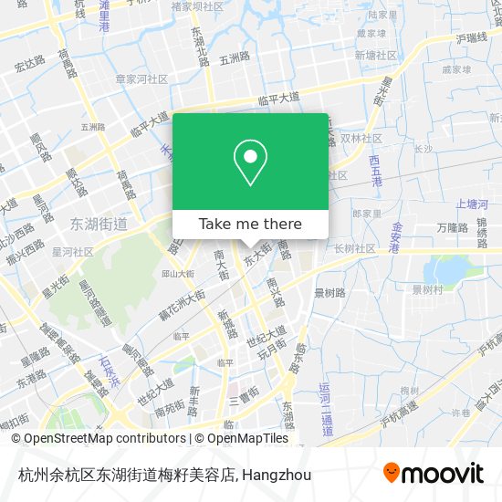 杭州余杭区东湖街道梅籽美容店 map