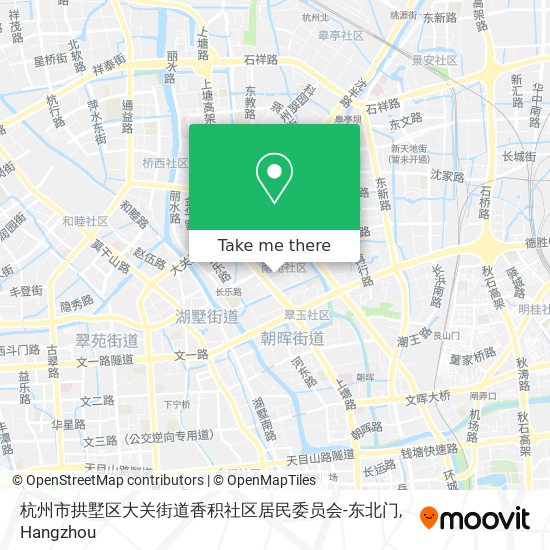 杭州市拱墅区大关街道香积社区居民委员会-东北门 map
