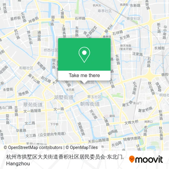 杭州市拱墅区大关街道香积社区居民委员会-东北门 map