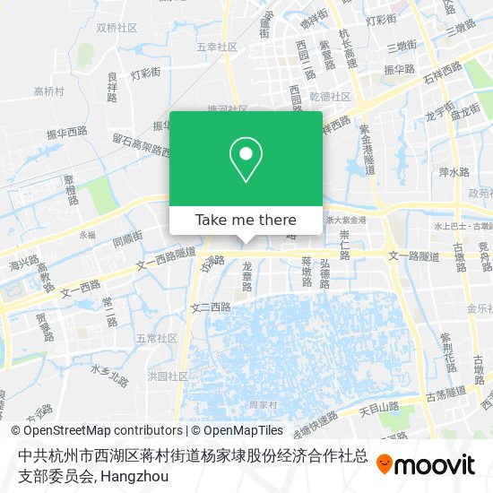 中共杭州市西湖区蒋村街道杨家埭股份经济合作社总支部委员会 map