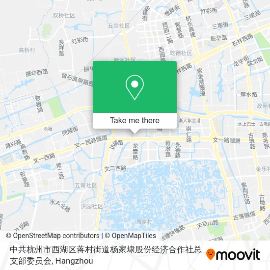 中共杭州市西湖区蒋村街道杨家埭股份经济合作社总支部委员会 map