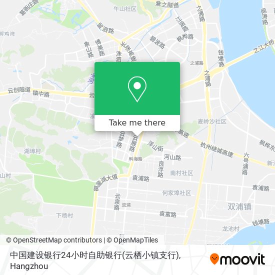 中国建设银行24小时自助银行(云栖小镇支行) map