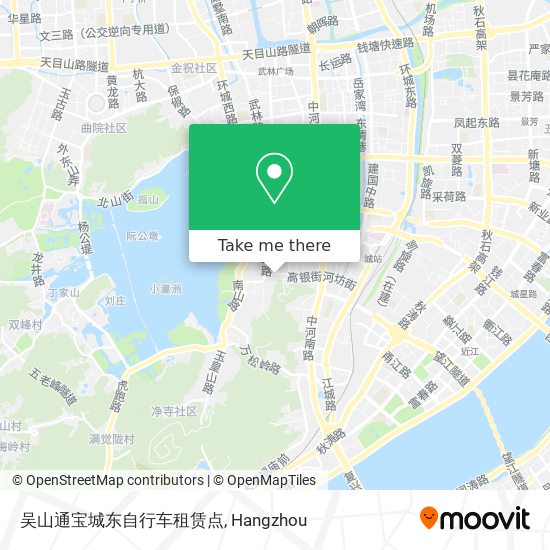 吴山通宝城东自行车租赁点 map