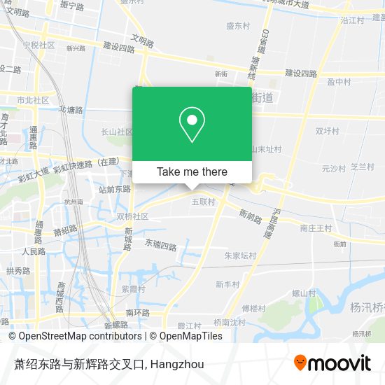 萧绍东路与新辉路交叉口 map