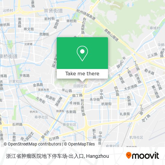浙江省肿瘤医院地下停车场-出入口 map