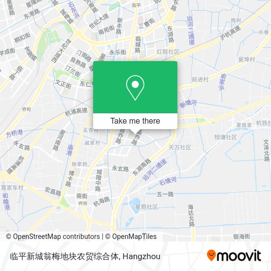 临平新城翁梅地块农贸综合体 map