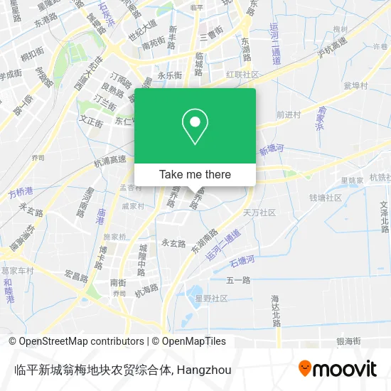 临平新城翁梅地块农贸综合体 map