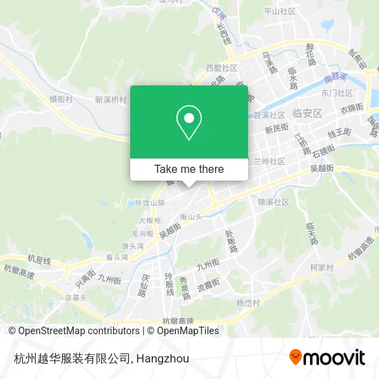 杭州越华服装有限公司 map