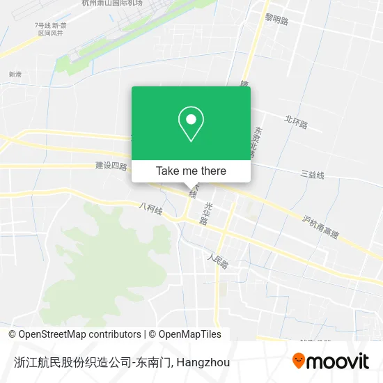 浙江航民股份织造公司-东南门 map