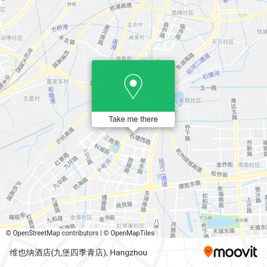 维也纳酒店(九堡四季青店) map