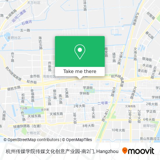 杭州传媒学院传媒文化创意产业园-南2门 map