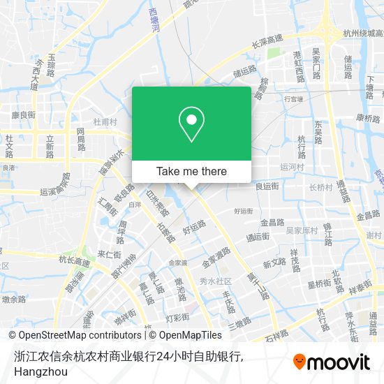 浙江农信余杭农村商业银行24小时自助银行 map