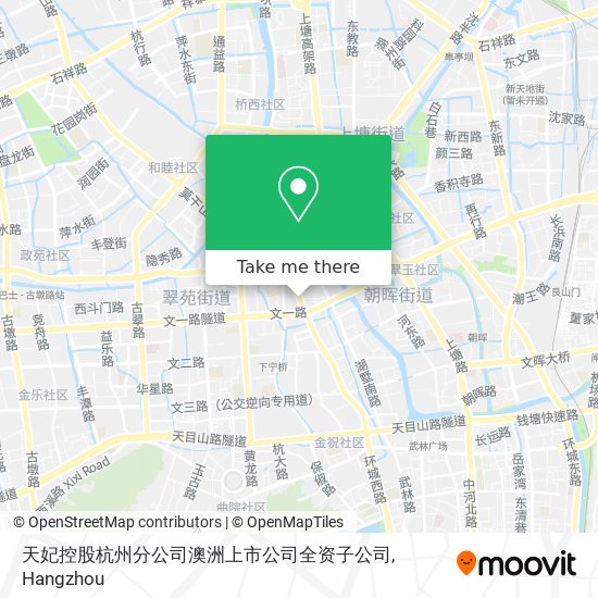 天妃控股杭州分公司澳洲上市公司全资子公司 map