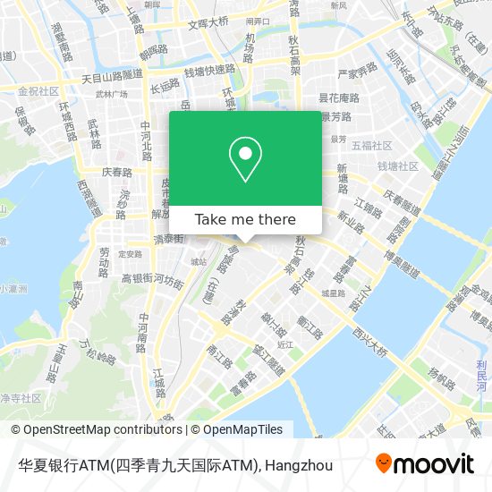 华夏银行ATM(四季青九天国际ATM) map