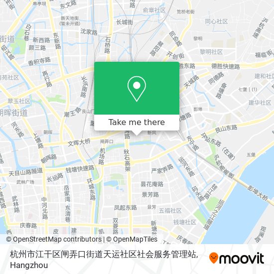 杭州市江干区闸弄口街道天运社区社会服务管理站 map
