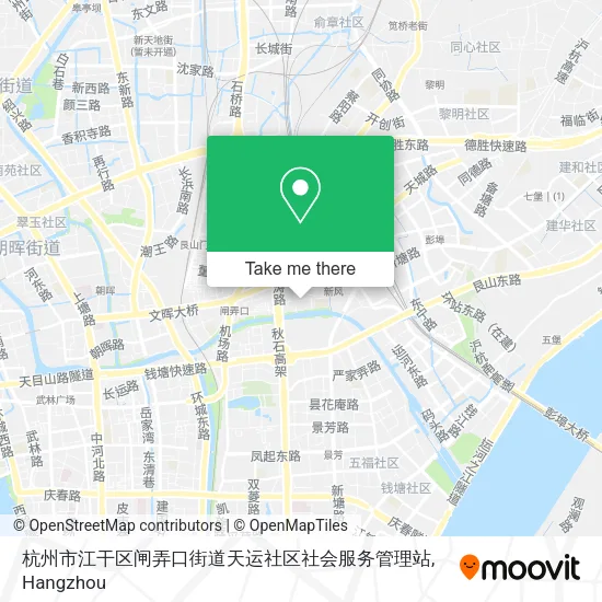 杭州市江干区闸弄口街道天运社区社会服务管理站 map