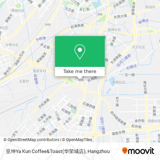 亚坤Ya Kun Coffee&Toast(华荣城店) map