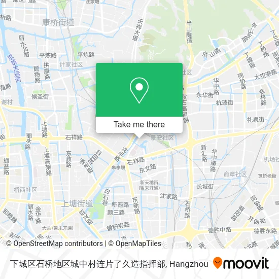 下城区石桥地区城中村连片了久造指挥部 map